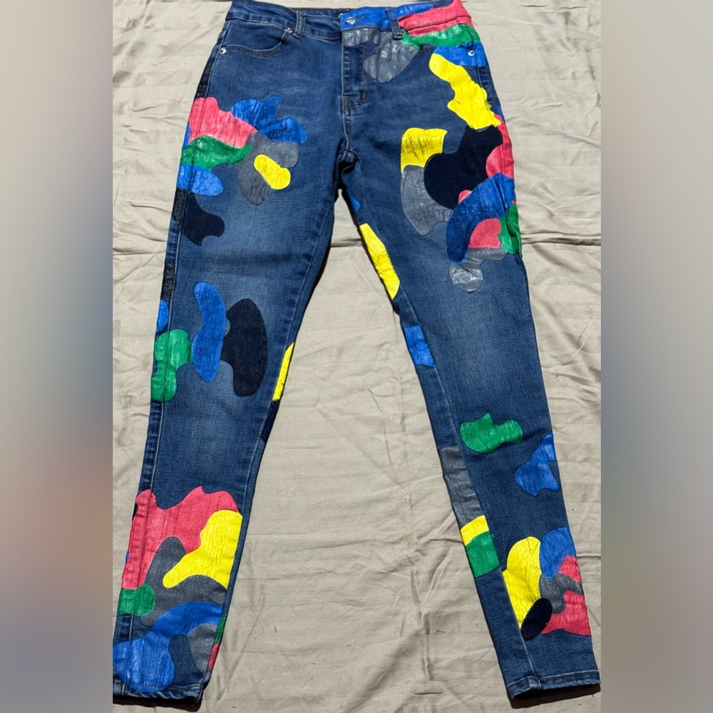Vibrant Multicolor Women's Skinny Jeans